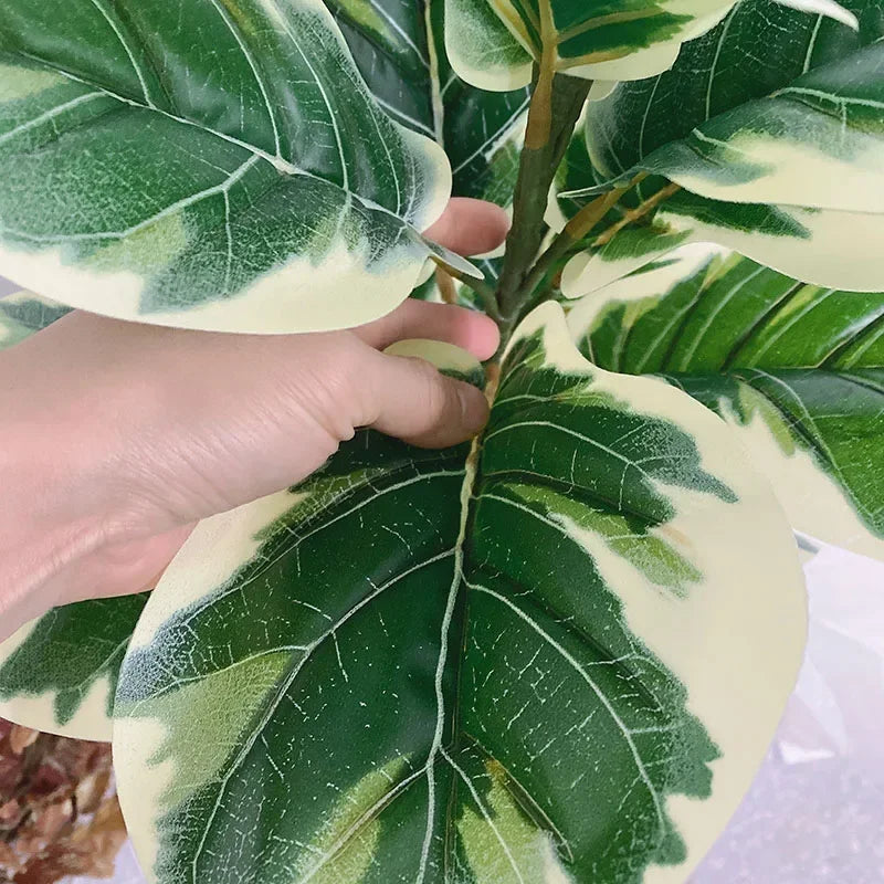 Artificial Variegated Rubber Plant – additional product view 6