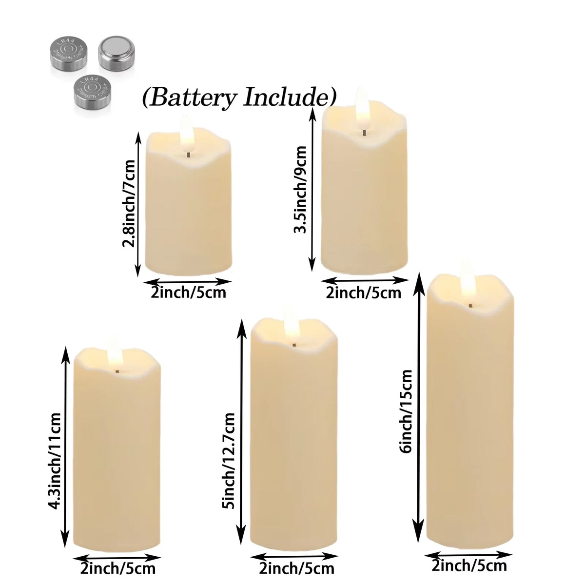 Luma Flameless Pillar Candle Set – additional product view 16