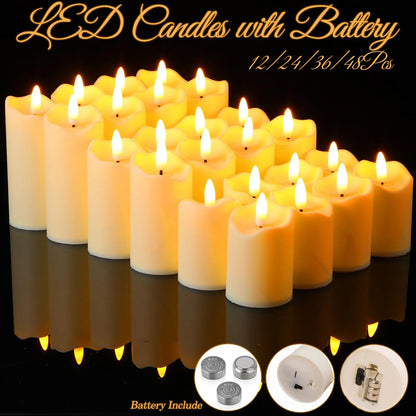 Luma Flameless Pillar Candle Set – additional product view 2