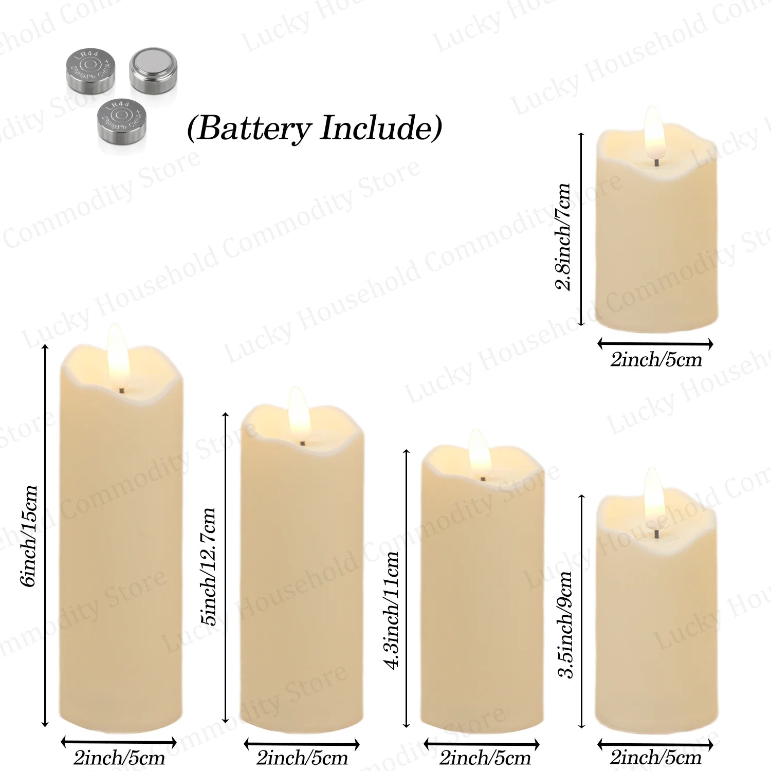 Luma Flameless Pillar Candle Set – additional product view 7