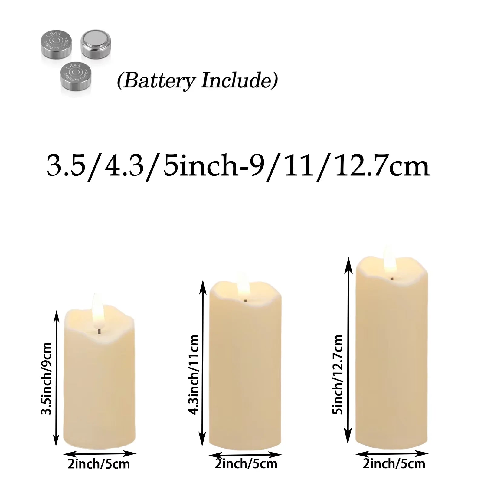 Luma Flameless Pillar Candle Set – additional product view 8