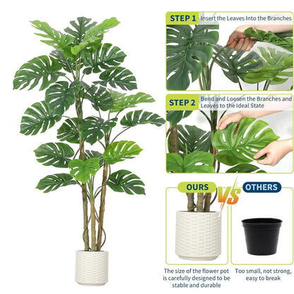 Artificial Monstera Floor Plant – additional product view 5