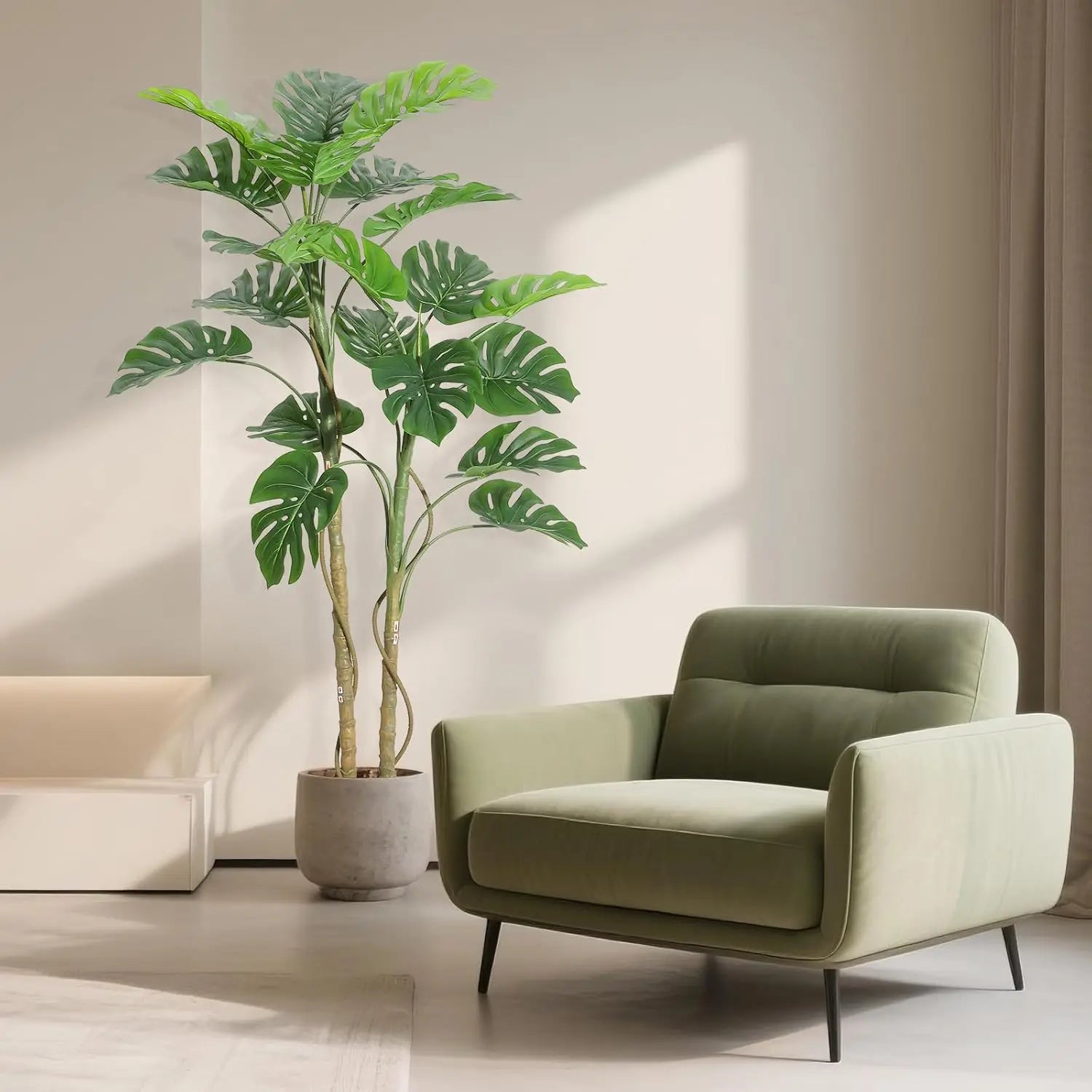 Artificial Monstera Floor Plant – additional product view 2