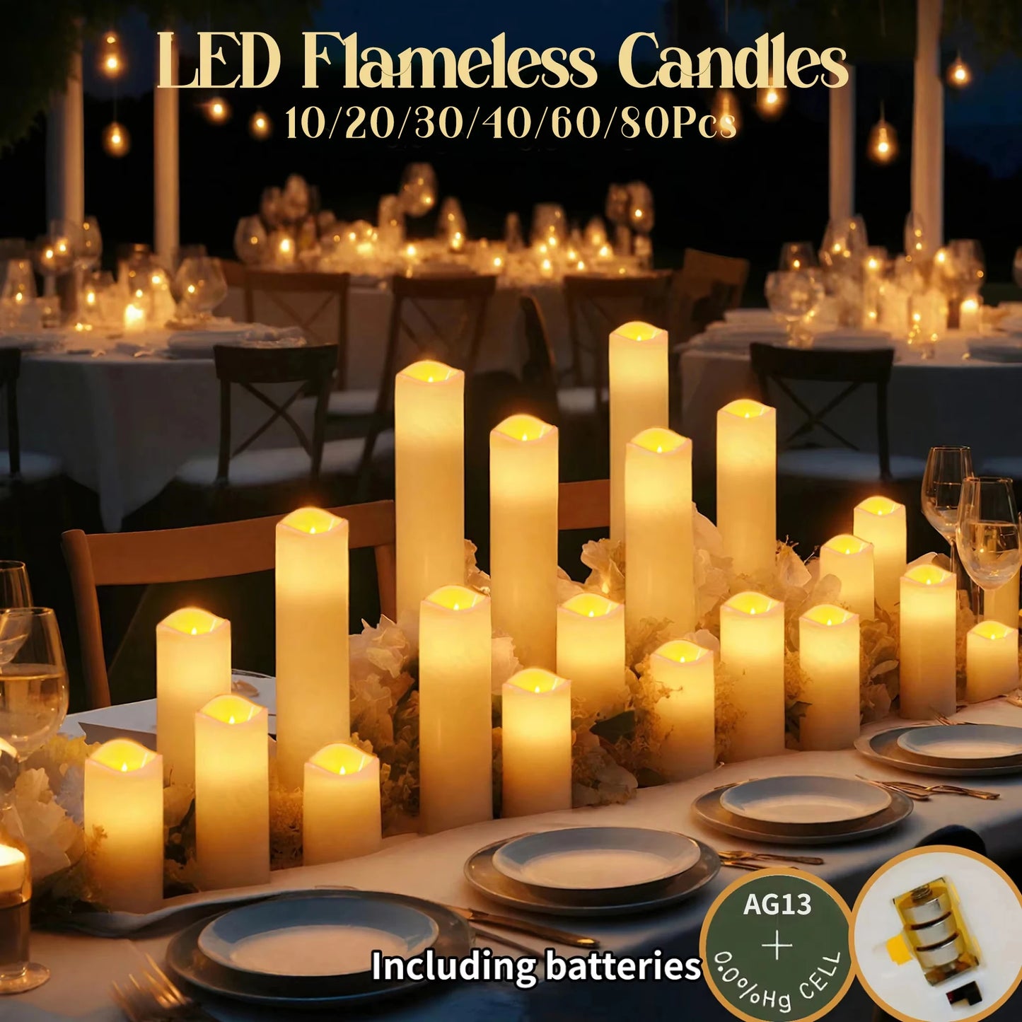 Luma Flickering LED Candle Set – additional product view 2