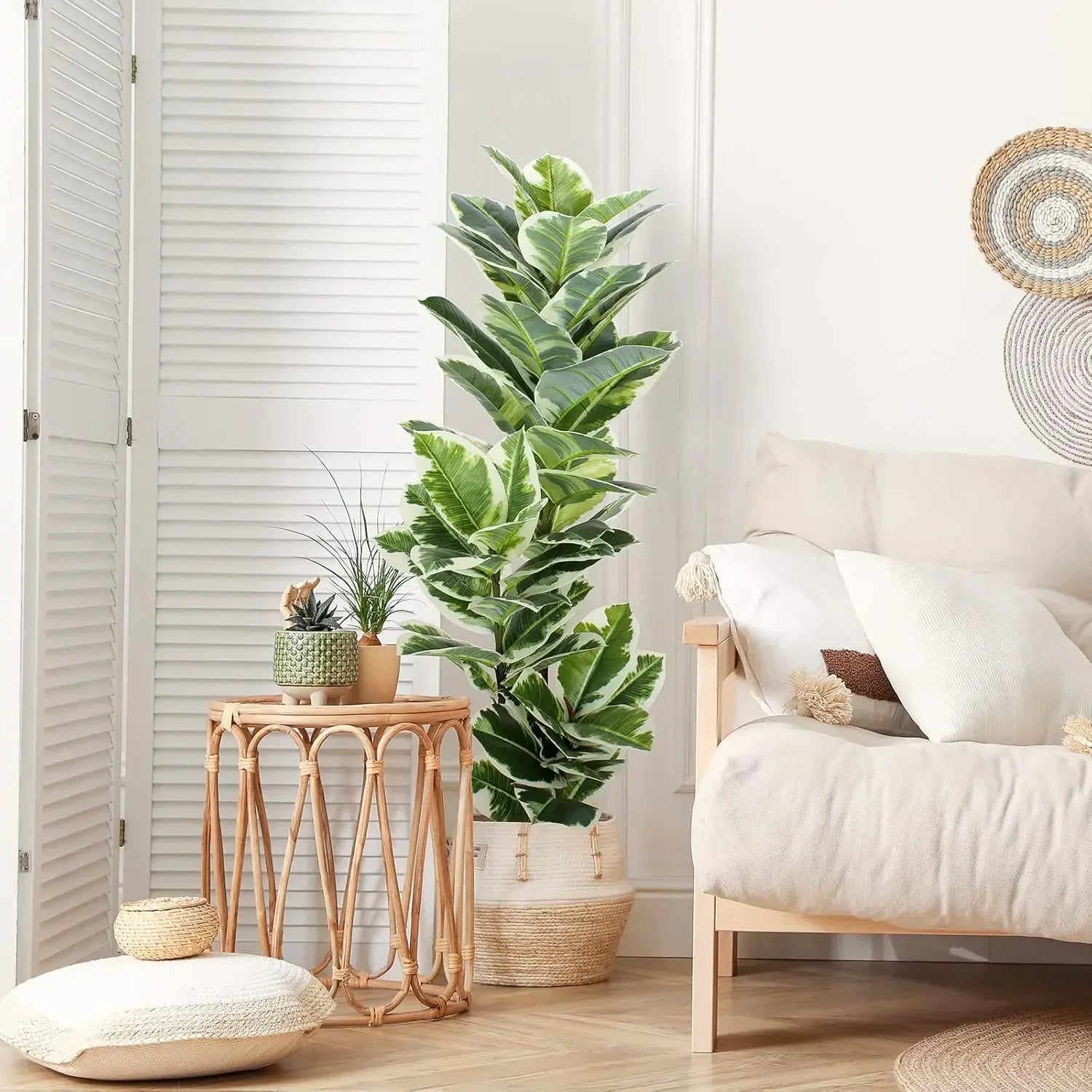 Artificial Variegated Rubber Plant – additional product view 3