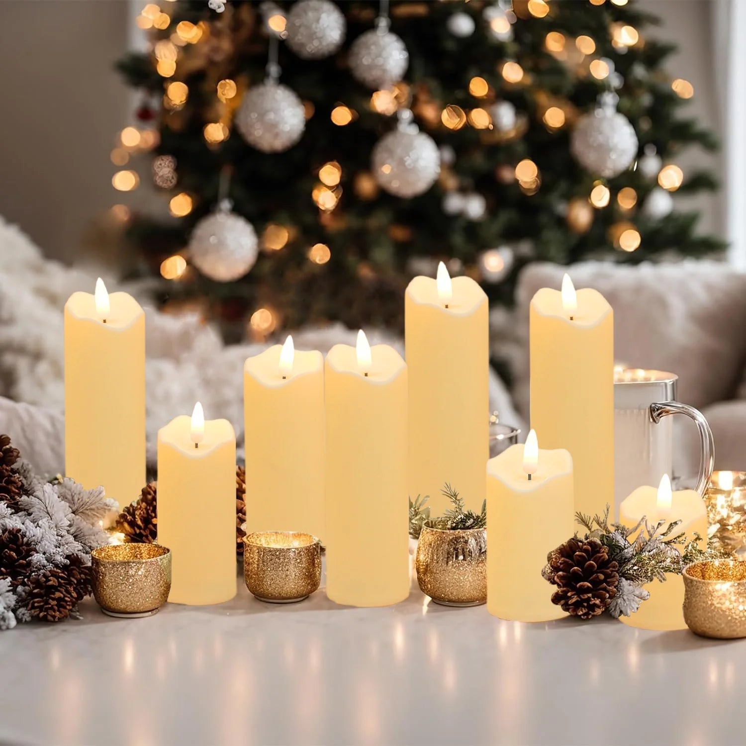 Luma Flameless Pillar Candle Set – additional product view 5