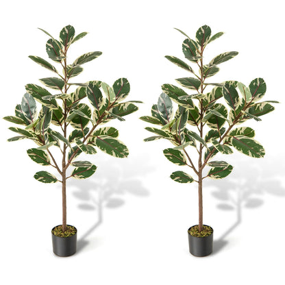 Artificial Variegated Ficus Pair – additional product view 4