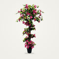 Artificial bougainvillea tree, Pink option, on a plain soft white background