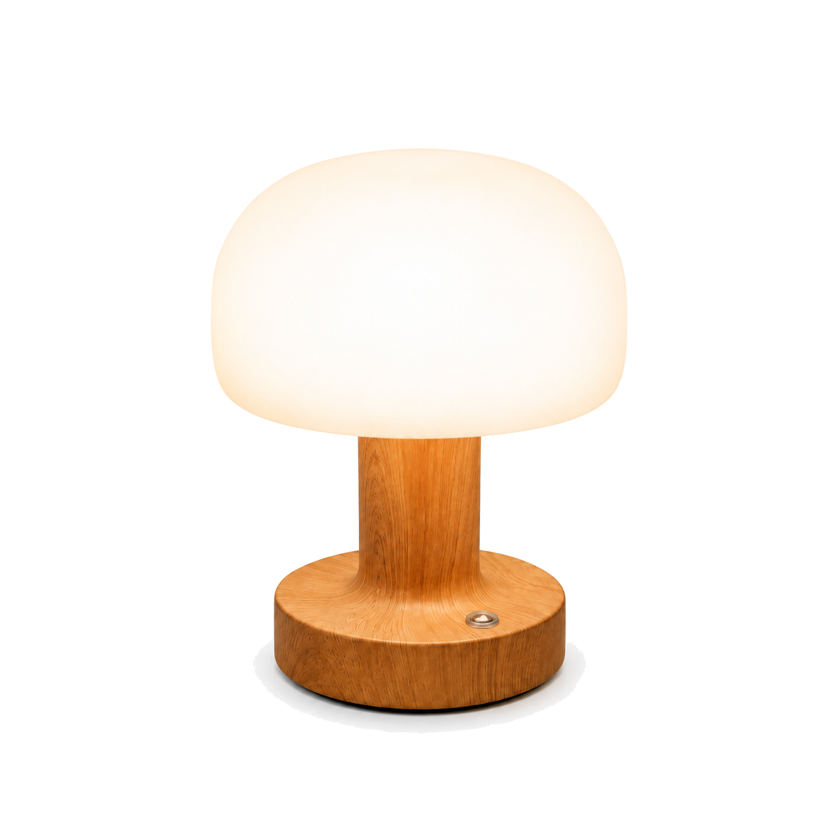Retro mushroom lamp on a white background