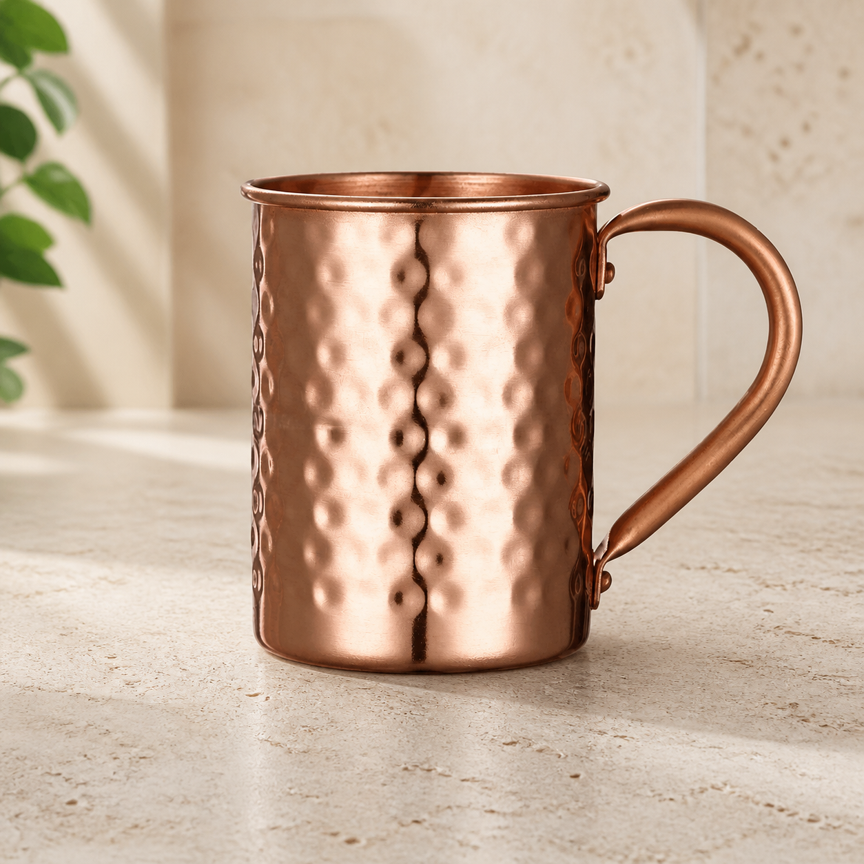 Hammered Copper-Finish Mug – additional product view 2