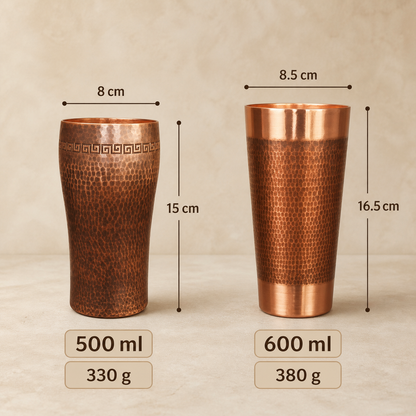 Greek-Key Copper Tumbler – additional product view 3