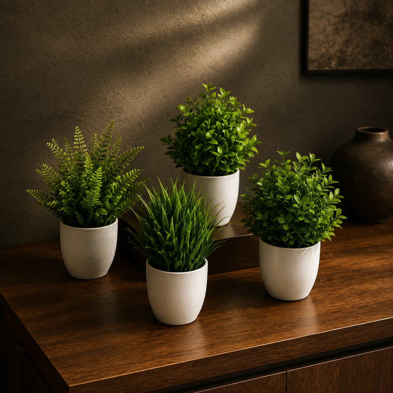 Evergreen Mini Plant Set shown from a three-quarter angle