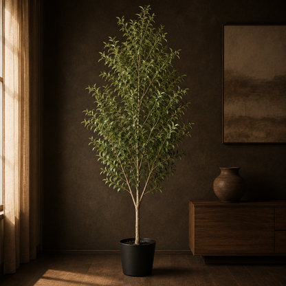 Evergreen Olive Tree shown from a three-quarter angle