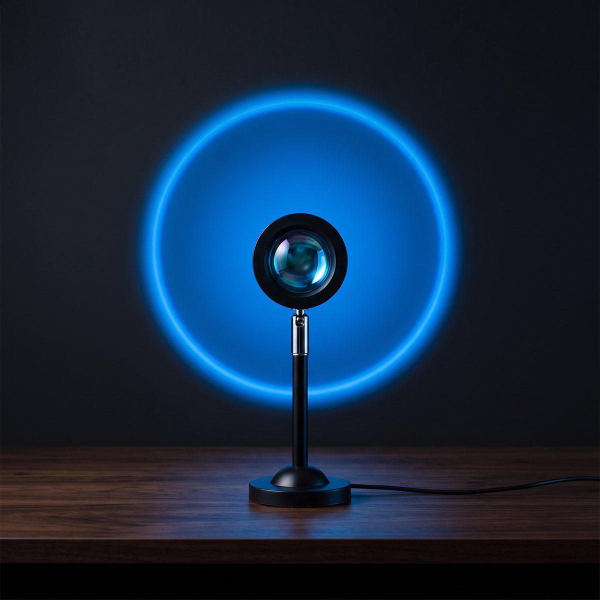 USB Sunset Projector set to a cool blue colour setting