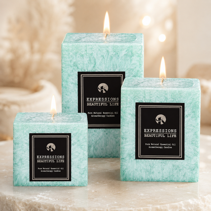 Close-up of the Luma Crystal Scented Candle Set