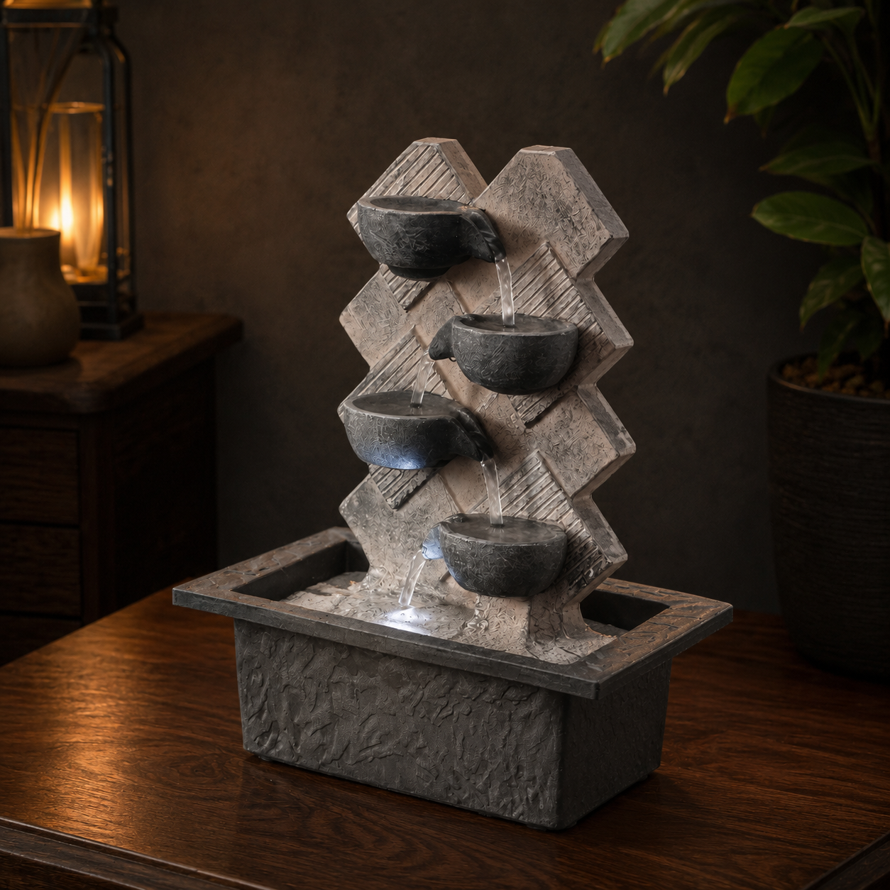 Serenity Stacked Stone Fountain – additional product view 2