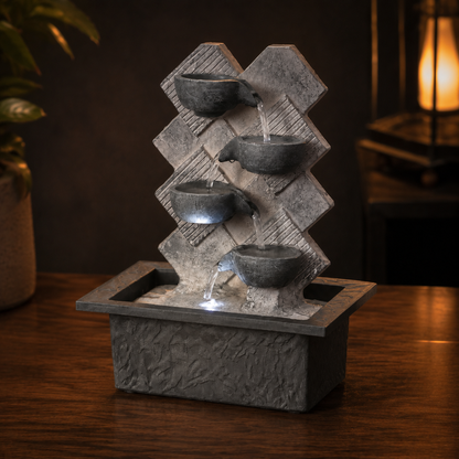 Serenity Stacked Stone Fountain – additional product view 3
