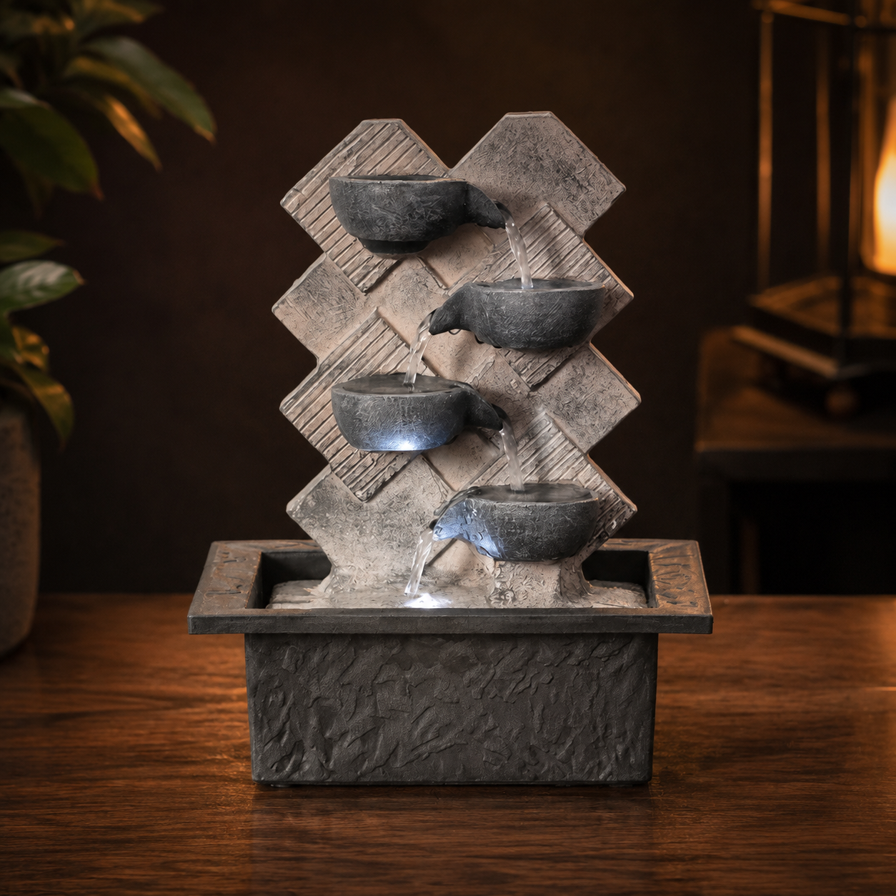Serenity Stacked Stone Fountain